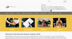 Desktop Screenshot of exercisescienceacademy.com